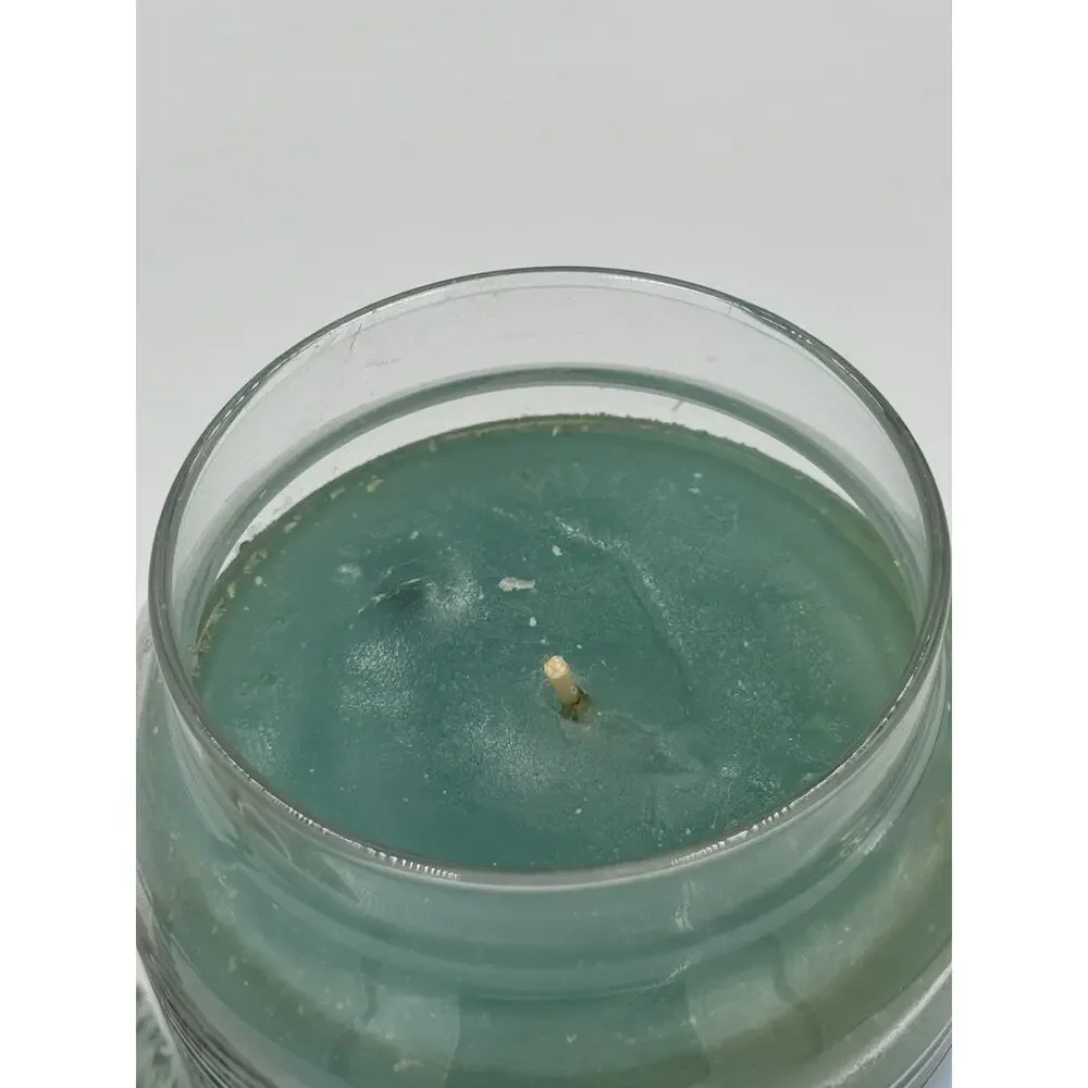 Rare Yankee Candle Ocean Water 22oz Glass Jar Large Light Blue Vintage USA New